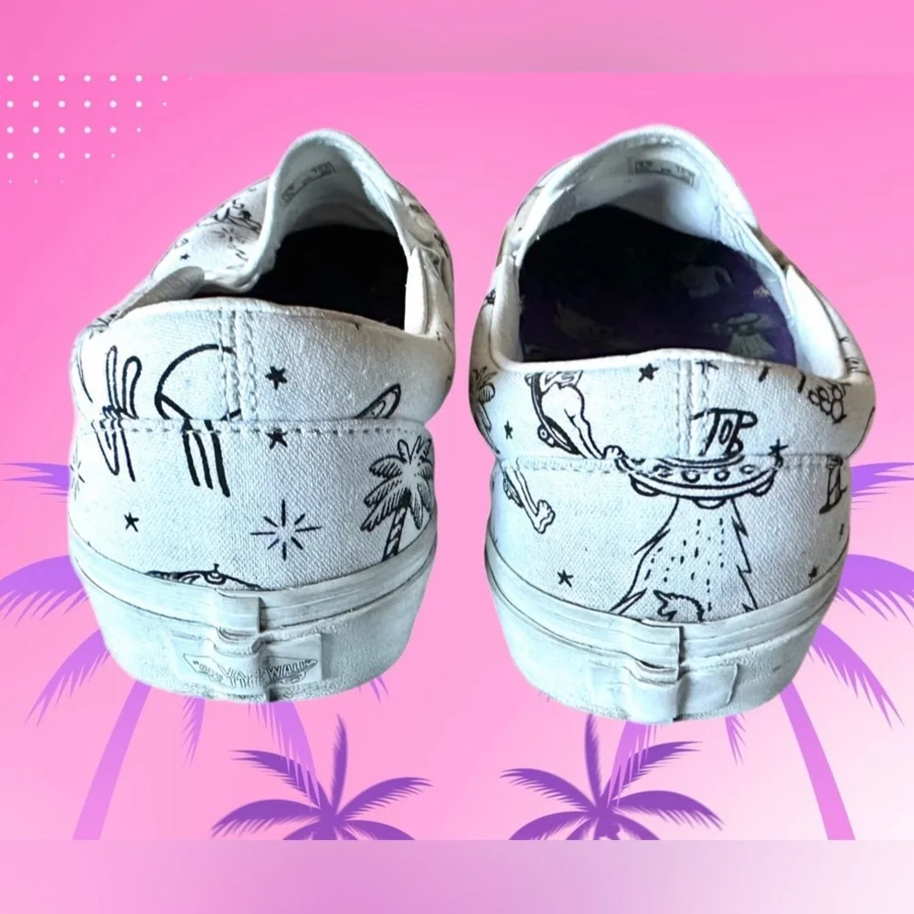 Vans Unidentified U-Paint White Classic Slip-O- Women’s Size 10/Men’s Size 8.5